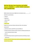 Med Gas Refresher Exam Questions and Verified Answers &vert; GRADED A&plus; &vert; LATEST UPDATE 2026&sol;2027 &vert; 100&percnt; ASSURED PASS&period;