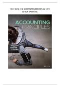 Test bank for Accounting Principles&comma; 14th Edition with test questions and answers graded A