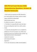 HESI PN Exit Exam Review 2026&colon;  Comprehensive Questions&comma; Answers &  Detailed Rationales