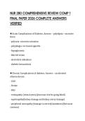 NUR 280 COMPREHENSIVE REVIEW COMP 1 FINAL PAPER 2026 COMPLETE ANSWERS VERIFIED