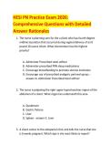 HESI PN Practice Exam 2026&colon;  Comprehensive Questions with Detailed  Answer Rationales