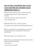 NUR 334 FINAL EXAM REVIEW 2026 ACTUAL EXAM QUESTIONS AND ANSWERS SOLVED VERIFIED NEW UPDATE A&plus;