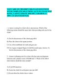 VATI CARE OF CHILDREN 2026 EXAM QUESTIONS WITH COMPLETE SOLUTIONS &vert; ACTUAL EXAM TEST BANK &vert; LATEST UPDATE 2026&sol;2027 &vert; GRADED A&plus; &vert; 100&percnt; GUARANTEED PASS&period;