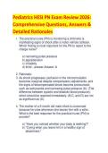 Pediatrics HESI PN Exam Review 2026&colon;  Comprehensive Questions&comma; Answers &  Detailed Rationales