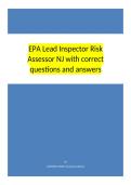 EPA Lead Inspector Risk Assessor NJ with correct questions and answers&period;