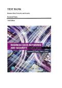 TEST BANK&lowbar;&lowbar;Business Data Networks and Security 11th Edition by Raymond Panko &comma; ISBN&colon; 9780134817125 &vert;All Chapters Included&vert; Guide A&plus;
