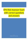 EPA Risk Assessor Exam with correct questions and answers
