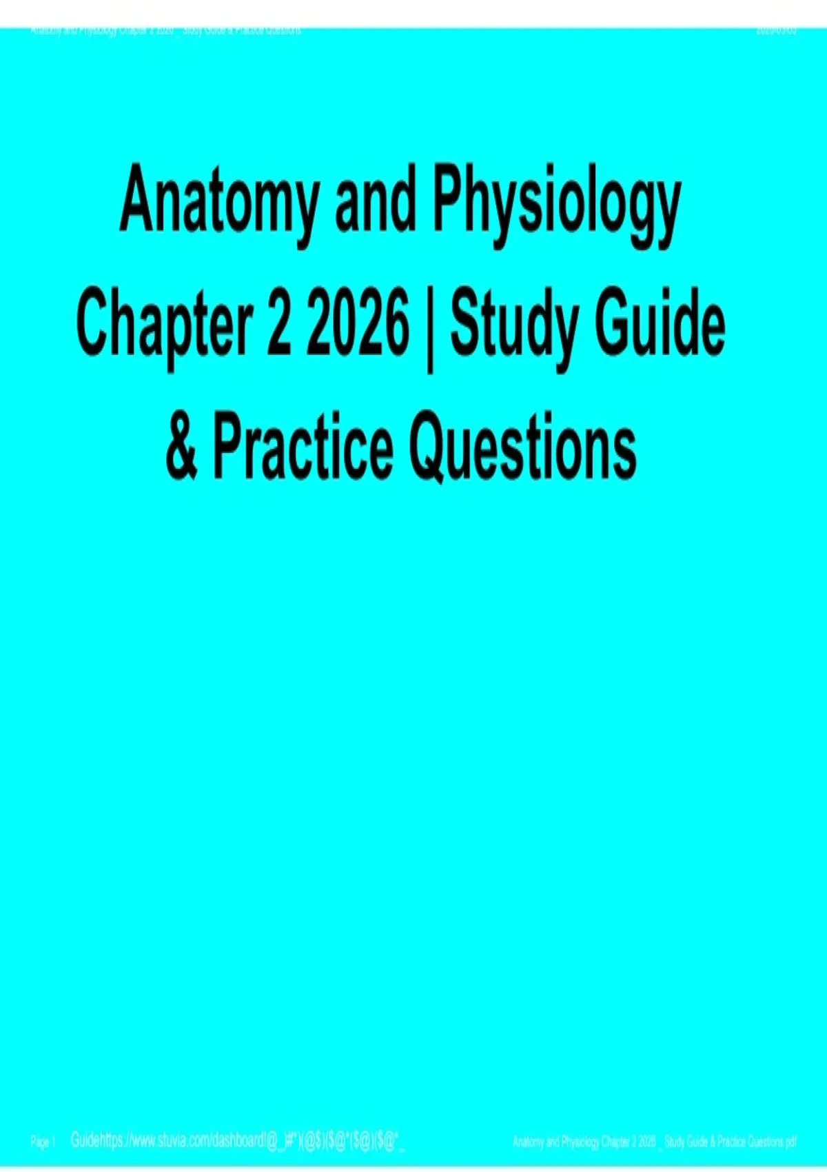 Anatomy and Physiology Chapter 2 2026 | Study Guide & Practice ...