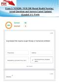 Exam 3&colon; NUR208 &sol; NUR 208 Mental Health Nursing &vert; Actual Questions and Answers Latest Updated 2026&sol;2027 &lpar;Graded A&plus;&rpar;- Fortis