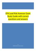 EPA Lead Risk Assessor Exam Study Guide with correct questions and answers