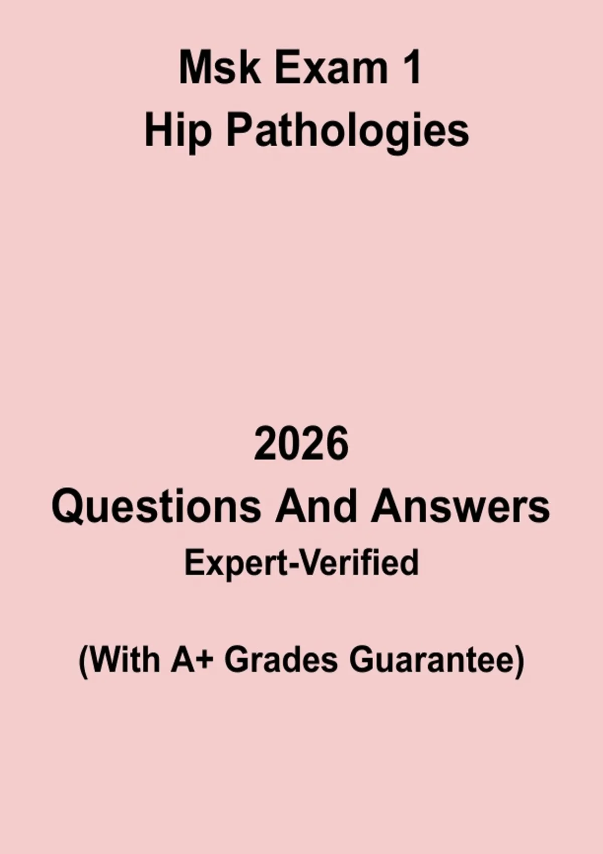 MSK Exam 1 – Hip Pathologies | Musculoskeletal Study Guide - Hip ...