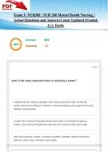 Exam 3&colon; NUR208 &sol; NUR 208 Mental Health Nursing &vert; Actual Questions and Answers Latest Updated 2026&sol;2027 &lpar;Graded A&plus;&rpar;- Fortis