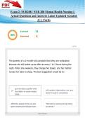 Exam 2&colon; NUR208 &sol; NUR 208 Mental Health Nursing &vert; Actual Questions and Answers Latest Updated 2026&sol;2027 &lpar;Graded A&plus;&rpar;- Fortis