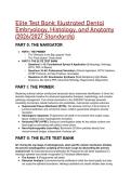 Elite Dental Anatomy Test Bank 2026&sol;2027 &vert; Illustrated Dental Embryology&comma; Histology & Anatomy &vert; Mentor-Guided Clinical Synthesis & AI Diagnostics