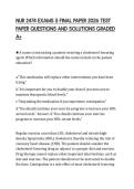 NUR 2474 EXAMS 5 FINAL PAPER 2026 TEST PAPER QUESTIONS AND SOLUTIONS GRADED A&plus;