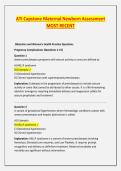 ATI Capstone Maternal Newborn Assessment MOST RECENT