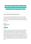 NU 155 EXAM 3&colon; MEDICAL-SURGICAL NURSING I 2026 &vert; Galen College of Nursing &vert; Comprehensive Assessment &vert; Detailed Rationales &vert; Pass Guaranteed - A&plus; Graded
