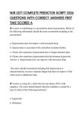 NUR 2571 COMPLETE PREDICTOR SCRIPT 2026 QUESTIONS WITH CORRECT ANSWERS FIRST TAKE SCORED A