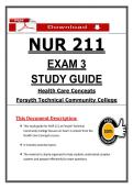 NUR 211 Exam 3 Study Guide &vert; 2026&sol;2027 &vert; Health Care Concepts &vert; Forsyth Tech