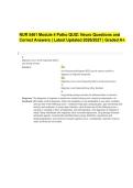 NUR 5461 Module 4 Patho QUIZ&colon; Neuro Questions and Correct Answers &vert; Latest Updated 2026&sol;2027 &vert; Graded A&plus;&period;