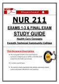 NUR 213 Exams 1-4 & Final Study Guide &vert; 2026&sol;2027 &vert; Health Care Concepts &vert; Forsyth Tech