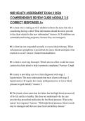 NUR HEALTH ASSESSMENT EXAM 2 2026 COMPREHENSIVE REVIEW GUIDE MODULE 3-5 CORRECT RESPONSES A&plus;