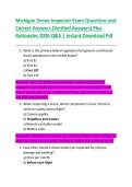 Michigan Drone Inspector Exam Questions and  Correct Answers &lpar;Verified Answers&rpar; Plus  Rationales 2026 Q&A &vert; Instant Download Pdf 