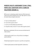 NUR2092 HEALTH ASSESSMENT EXAM 2 FINAL PAPER 2026 QUESTIONS WITH COMPLETE SOLUTIONS GRADED A&plus;