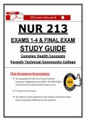 NUR 213 Exams 1-4 & Final Study Guide &vert; 2026&sol;2027 &vert; Complex Health Concepts &vert; Forsyth Tech