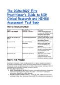 NIHSS Group E Test Bank 2026&sol;2027 &ndash; Elite Practitioner&rsquo;s Guide&colon; 55 Exam Questions & Rationales &vert; NIH Clinical Research & Research Security Compliance
