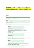 SPED 5313 Quiz 4 &ndash; Actual Questions and Answers &vert; Latest Update 2026&sol;2027 &vert; Graded A&plus; &vert; Assured Pass&period;