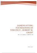 Samenvatting Foundations of Strategy -  Strategie en organisatie