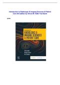 Test Bank for Introduction to Radiologic & Imaging Sciences & Patient Care&comma; 8th Edition &ndash; Adler&comma; Carlton & Stewart &vert; Complete Chapters 1&ndash;26 with Expert Verified Answers