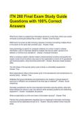 ITN 260 Final Exam Study Guide Questions with 100&percnt; Correct Answers 
