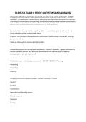 NURS 261 EXAM 1 STUDY QUESTIONS AND ANSWERS