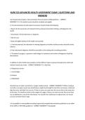 NURS 522 ADVANCED HEALTH ASSESSMENT EXAM 1 QUESTIONS AND ANSWERS