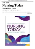 Test Bank - Nursing Today Transition and Trends 11th Edition &lpar;Zerwekh&comma; 2020&rpar;&comma; Chapter 1-26 &vert; All Chapters