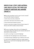 NUR2513 EXAM 1 STUDY GUIDE MATERNAL CHILD HEALTH ACTUAL TEST PAPER 2026 COMPLETE QUESTIONS AND ANSWERS GRADED A&plus;