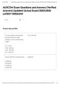 AUXCOM Exam Questions and Answers &lpar;Verified Answers&rpar; Updated &lpar;Actual Exam&rpar; 20252026 LATEST VERSION&excl;&excl;