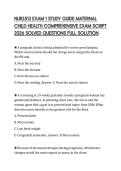 NUR2513 EXAM 1 STUDY GUIDE MATERNAL CHILD HEALTH COMPREHENSIVE EXAM SCRIPT 2026 SOLVED QUESTIONS FULL SOLUTION