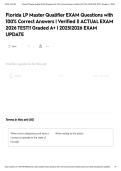 Florida LP Master Qualifier EXAM Questions with 100&percnt; Correct Answers &vert; Verified &vert;&vert; ACTUAL EXAM 2026 TEST&excl;&excl; Graded A&plus; &vert; 2025&vert;2026 EXAM UPDATE