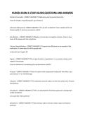 NUR234 EXAM 1 STUDY GUIDE QUESTIONS AND ANSWERS