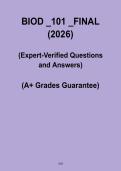 BIOD 101 Final Exam PDF &ndash; Study Guide & Practice Questions