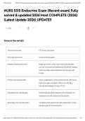 NURS 5315 Endocrine Exam &lpar;Recent exam&rpar; Fully solved & updated 2026 Most COMPLETE &lpar;2026&rpar; &lpar;Latest Update 2026&rpar; UPDATE&excl;&excl;