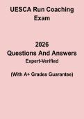 UESCA Run Coaching Test &vert; Running Coach Certification Practice Exam PDF