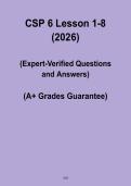 CSP 6 Lessons 1&ndash;8 PDF &ndash; Study Guide & Practice Questions