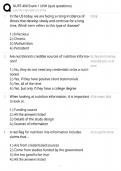 NUTR 400 Exam 1 UNH &sol; Quiz Questions &sol; Study Guide &sol; 2026 Update