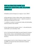 PCN 100 PRACTICE PAPER 2026 COMPLETE QUESTIONS AND SOLUTIONS GRADED A&plus;