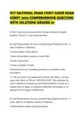 PCT NATIONAL EXAM STUDY GUIDE EXAM SCRIPT 2026 COMPREHENSIVE QUESTIONS WITH SOLUTIONS GRADED A&plus;