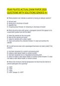 PEAK PILATES ACTUAL EXAM PAPER 2026 QUESTIONS WITH SOLUTIONS GRADED A&plus;